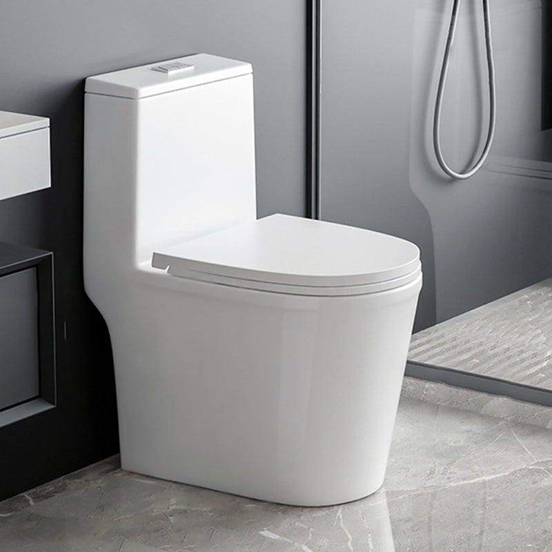 Contemporary 1-Piece Toilet Bowl Floor Mounted White Urine Toilet for Bathroom