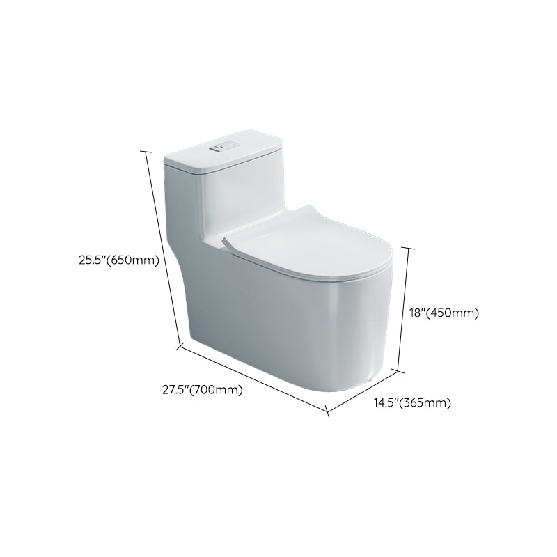 Modern 1-Piece Toilet Bowl Floor Mounted White Urine Toilet for Bathroom