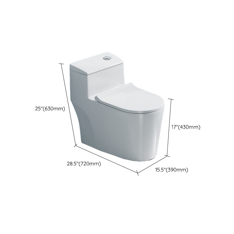 Modern 1-Piece Toilet Bowl Floor Mounted White Urine Toilet for Bathroom