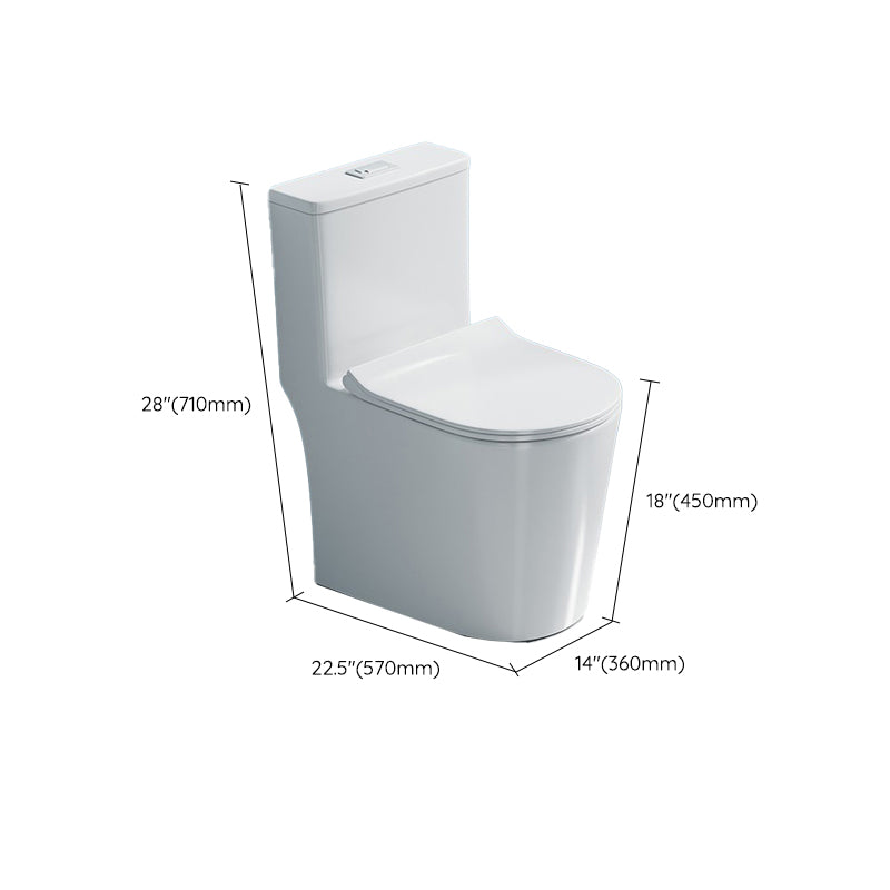 Modern 1-Piece Toilet Bowl Floor Mounted White Urine Toilet for Bathroom