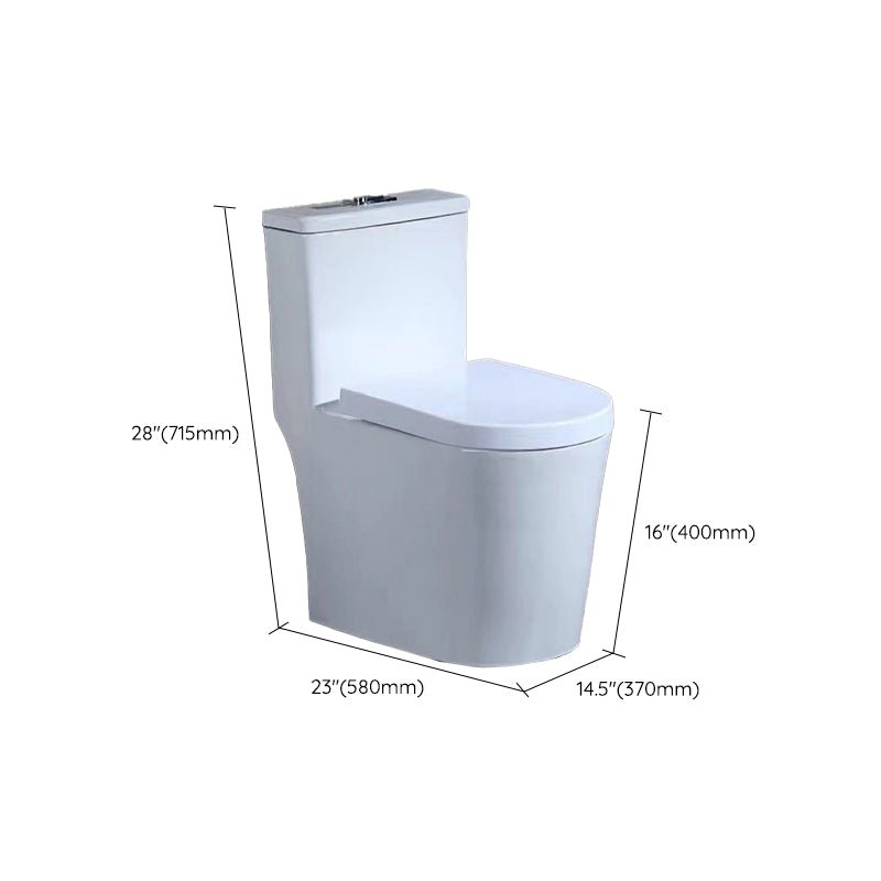 Traditional One Piece Toilet Bowl Floor Mounted White Urine Toilet for Bathroom