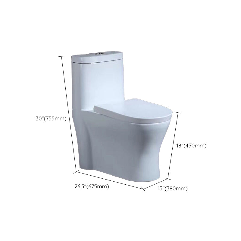 Traditional One Piece Toilet Bowl Floor Mounted White Urine Toilet for Bathroom