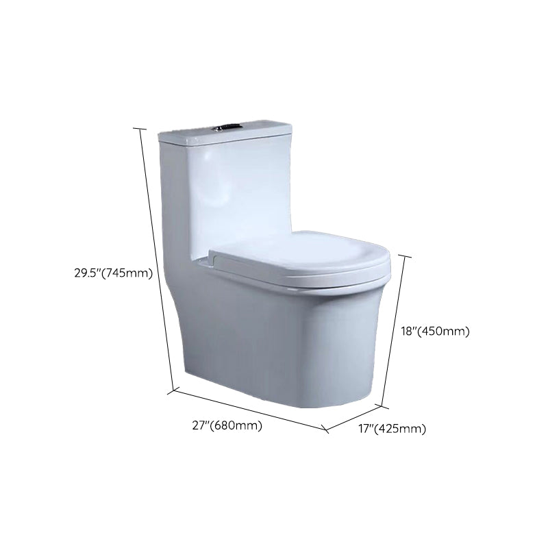 Traditional One Piece Toilet Bowl Floor Mounted White Urine Toilet for Bathroom