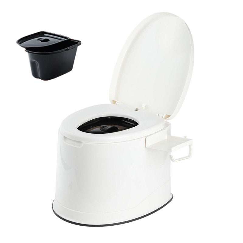 Contemporary Plastic Toilet Floor Mounted Toilet Bowl with Slow Close Seat for Washroom