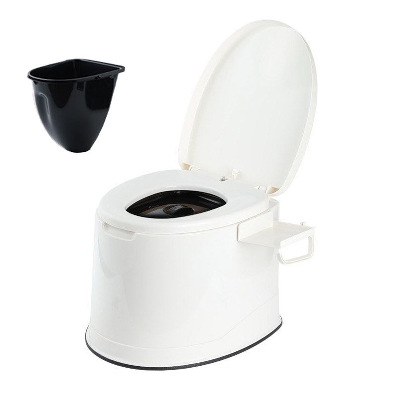Contemporary Plastic Toilet Floor Mounted Toilet Bowl with Slow Close Seat for Washroom