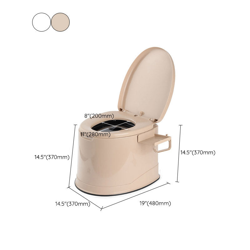 Contemporary Plastic Toilet Floor Mounted Toilet Bowl with Slow Close Seat for Washroom