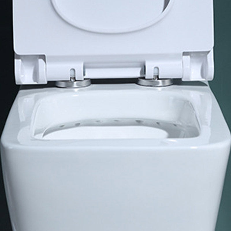 Modern Concealed Tank Toilet Skirted Ceramic Wall Hung Flush Toilet with Seat