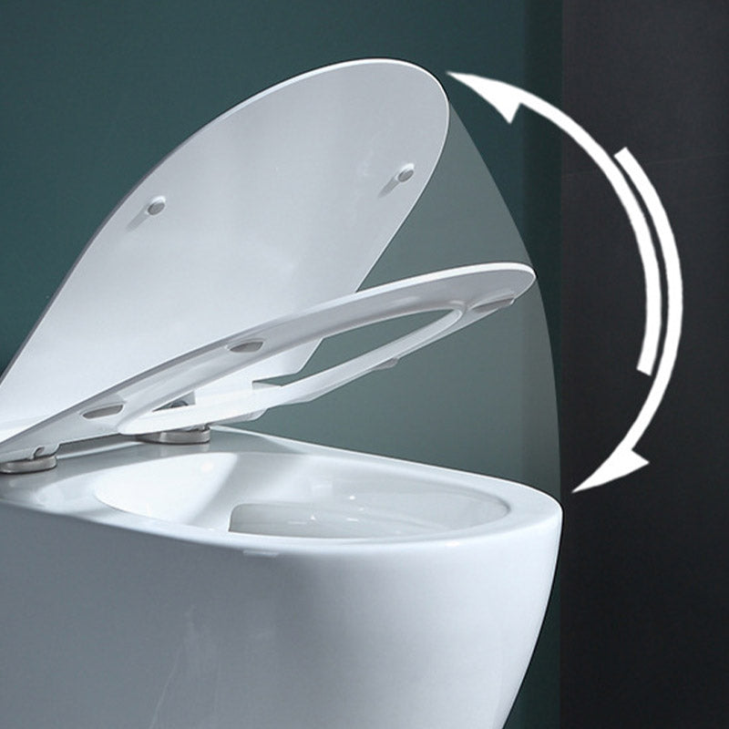 Modern Concealed Tank Toilet Skirted Ceramic Wall Hung Flush Toilet with Seat