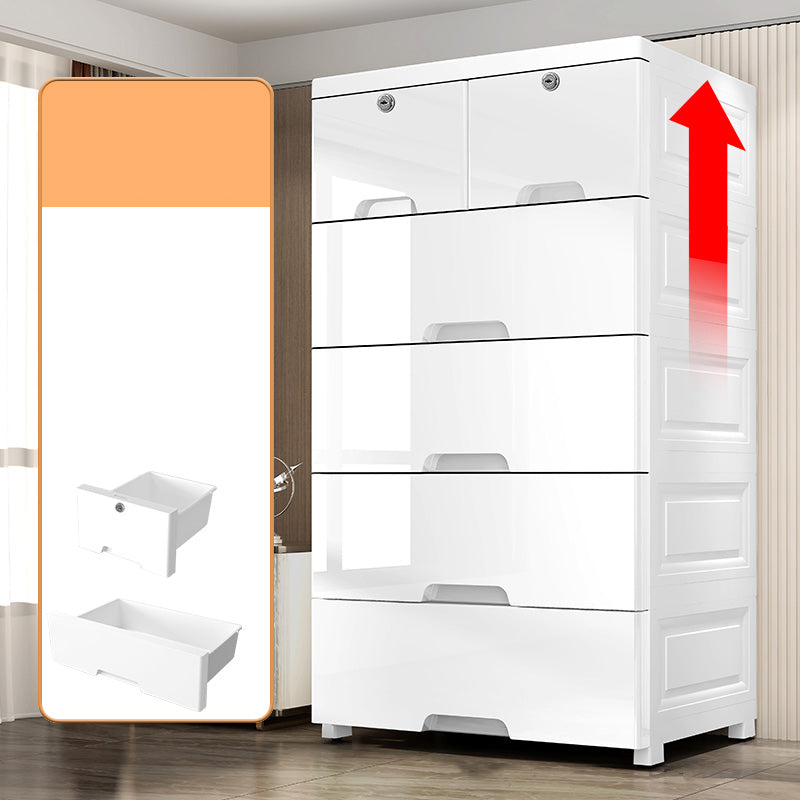 Plastic Storage Cabinet with Drawers Contemporary Cabinet for Home