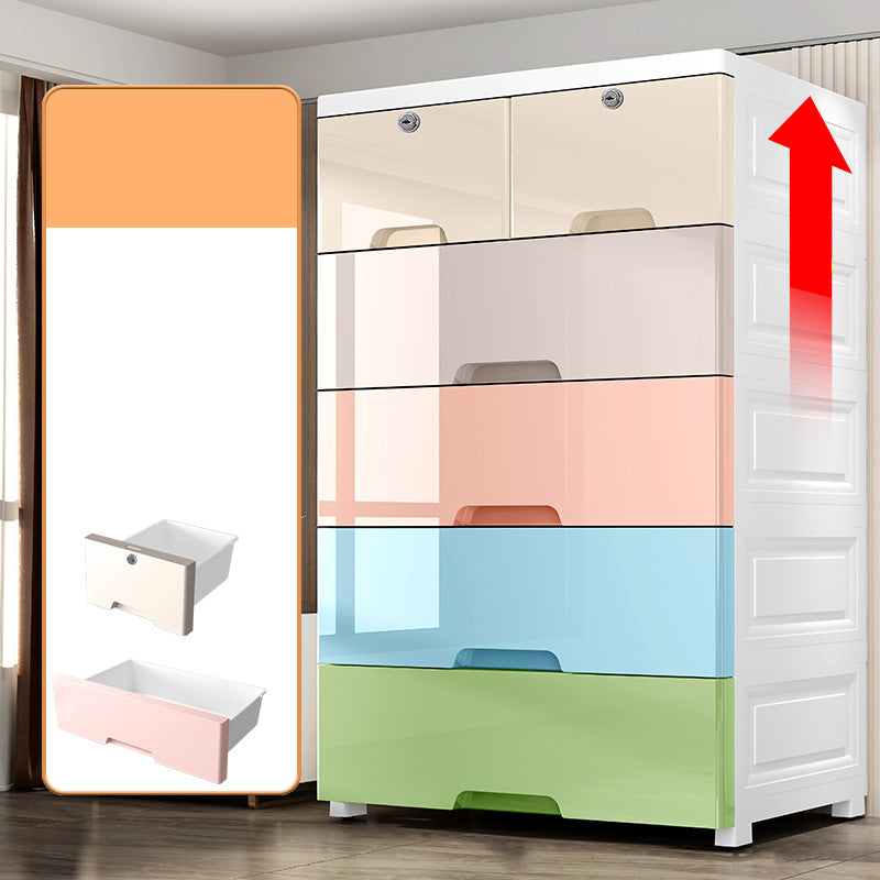 Plastic Storage Cabinet with Drawers Contemporary Cabinet for Home
