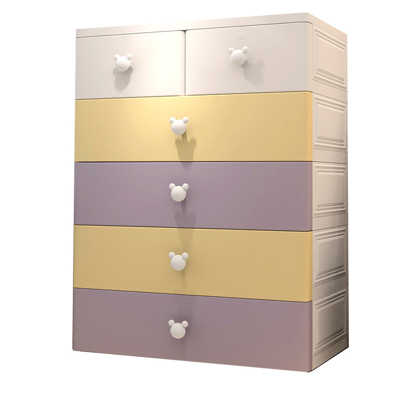 Contemporary Plastic Storage Cabinet Matte Finish Bedroom Cabinet