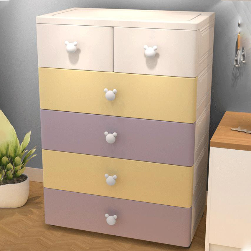 Contemporary Plastic Storage Cabinet Matte Finish Bedroom Cabinet