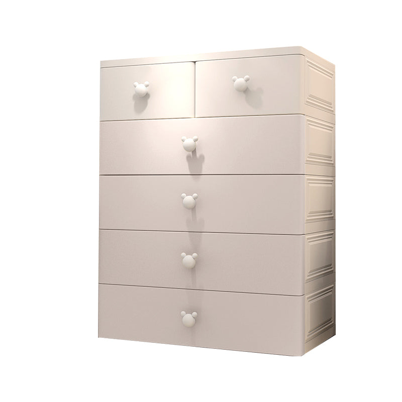 Contemporary Plastic Storage Cabinet Matte Finish Bedroom Cabinet