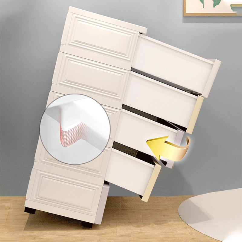 Contemporary Plastic Storage Cabinet Matte Finish Bedroom Cabinet