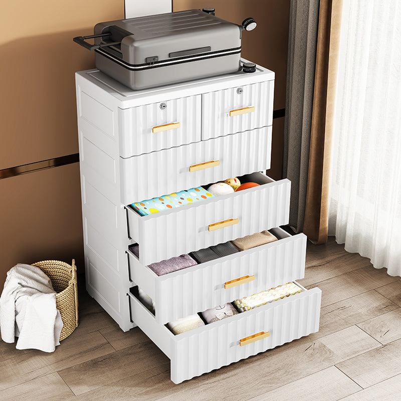 Bedroom Plastic Storage Cabinet Contemporary Matte Finish Cabinet