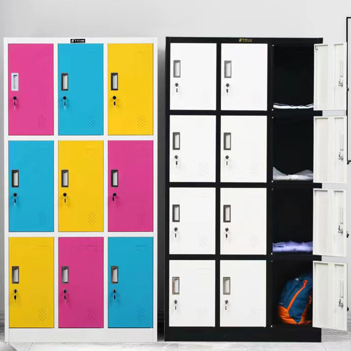 Contemporary Cabinet with Hinged Doors Metal Matte Finish Bathroom Storage Cabinet