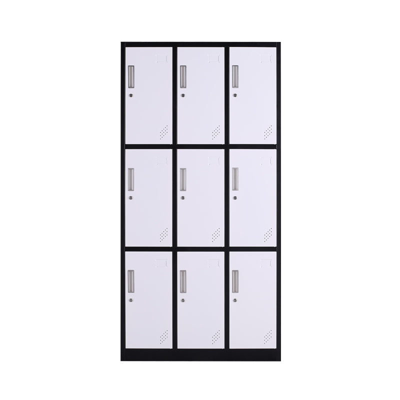 Contemporary Cabinet with Hinged Doors Metal Matte Finish Bathroom Storage Cabinet