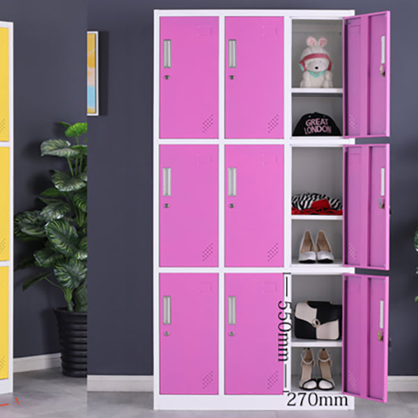 Contemporary Cabinet with Hinged Doors Metal Matte Finish Bathroom Storage Cabinet