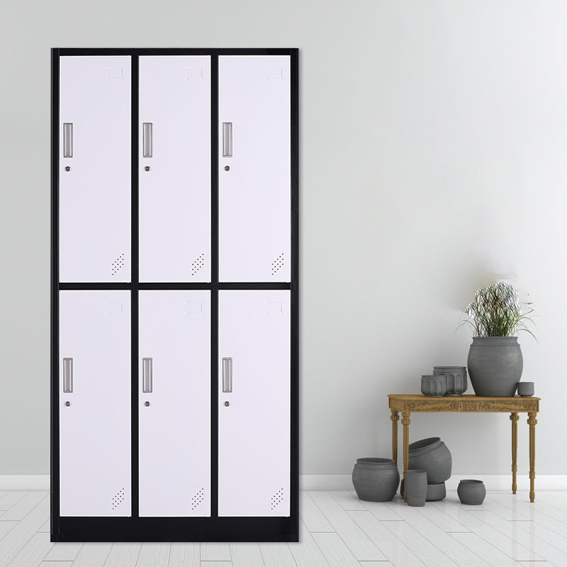 Contemporary Cabinet with Hinged Doors Metal Matte Finish Bathroom Storage Cabinet