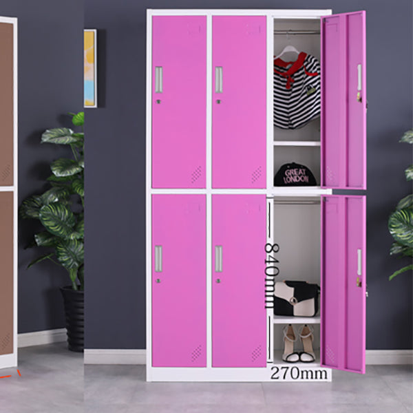 Contemporary Cabinet with Hinged Doors Metal Matte Finish Bathroom Storage Cabinet