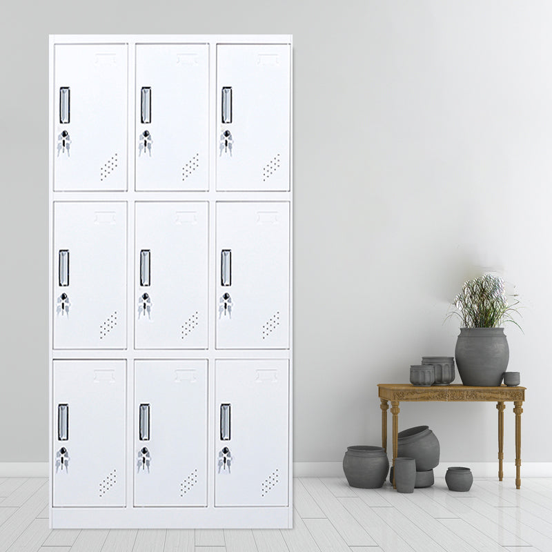 Contemporary Cabinet with Hinged Doors Metal Matte Finish Bathroom Storage Cabinet