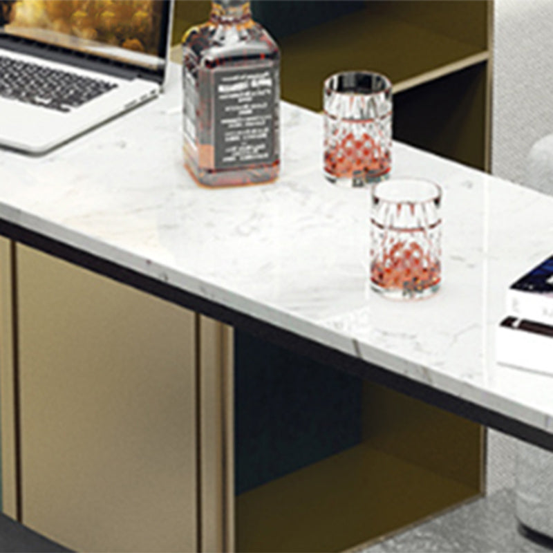 Modern Style Pub Dining Set 1/4 Pieces Rectangle Marble Counter Set