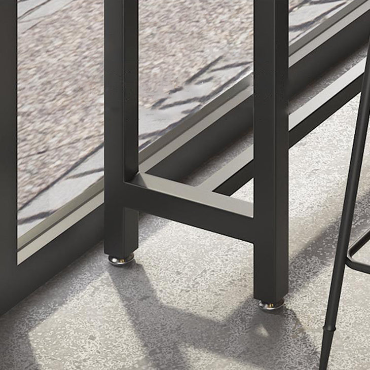 Industrial Style Bar Set 1/7 Pieces Solid Wood Rectangle Pub Dining Set