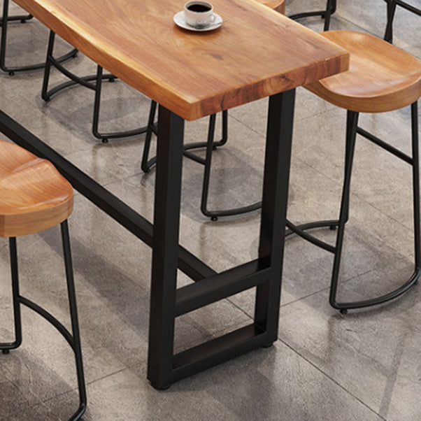 1/4/9 Pieces Pub Table Set Industrial Solid Wood Table and Stool Set