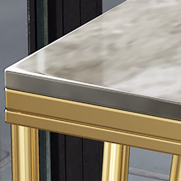 Glam Rectangular Counter Height Pub Set 1/4 Pieces Table and Stool Set