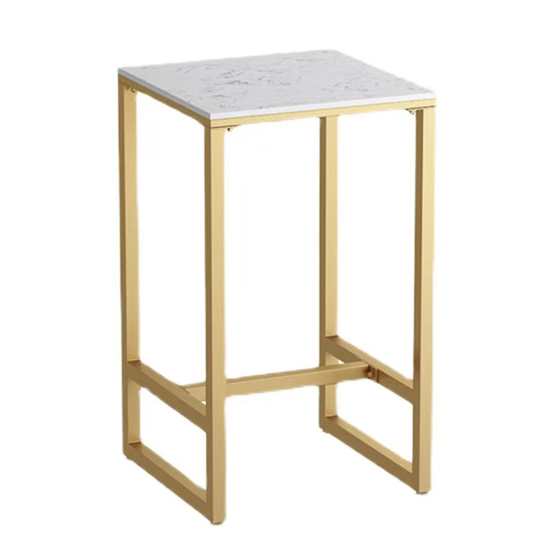 Glam Pub Table Set 1/3/5 Pieces Faux Marble Bar Table with Stools