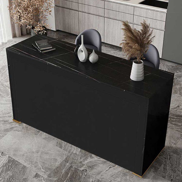 Contemporary Stone Pub Dining Set 1/2/3 Pieces Counter Table with Upholstered Stools