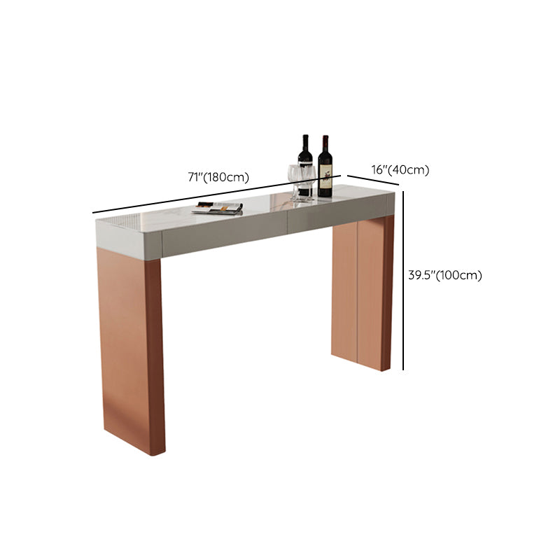 Orange Bar Stool and Table Set Contemporary 1/2/3 Pieces Bar Table Set