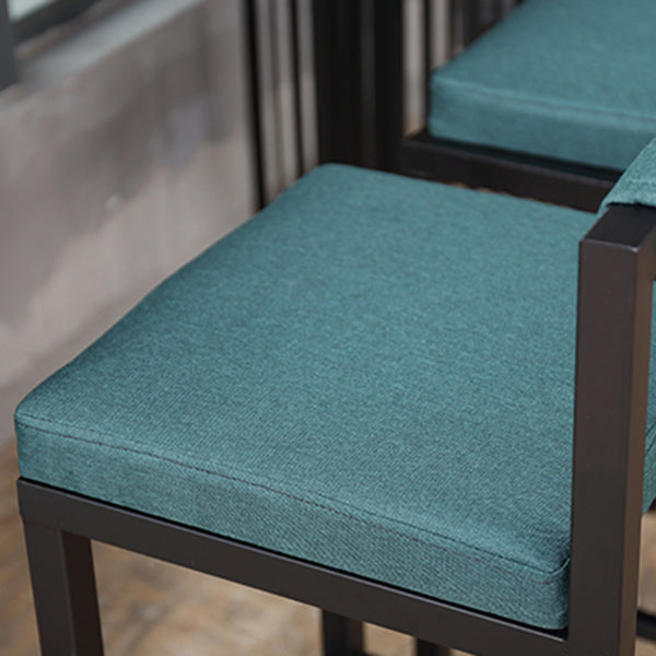 Modern Bar Table Set 1/7 Pieces Solid Wood Counter Table with Upholstered Stools