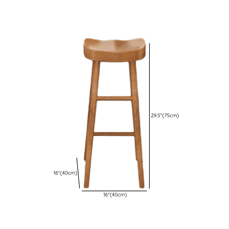 Brown Bar Stool and Table Set 1/3 Pieces Solid Wood Pub Dining Set