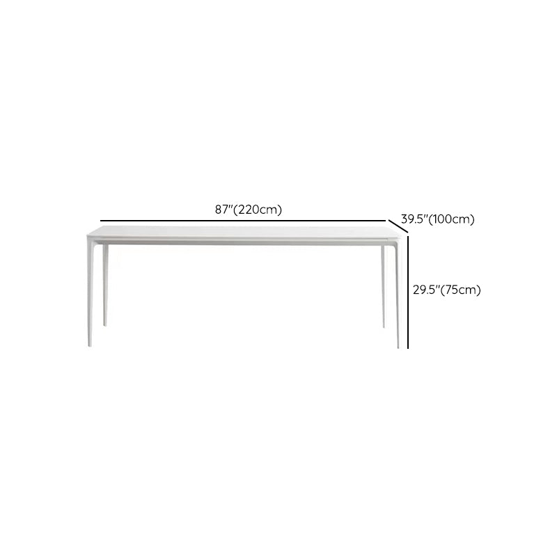 Contemporary 1/2/4/5/6/7 Pieces Furniture Stone Rectangle Dining Chairs Set in White