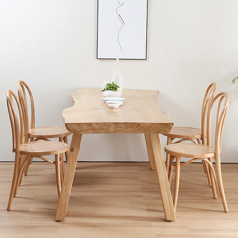 Rectangle Dining Table Set 1/4/5/6 Pcs Pine Solid Wood Dining Table and Chairs