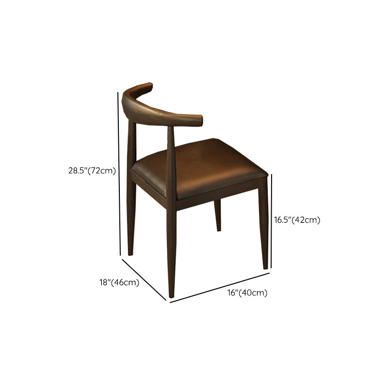 Industrial 1/2/3/4/5 Pieces Furniture Solid Wood Rectangle Dining Chairs Set in Brown