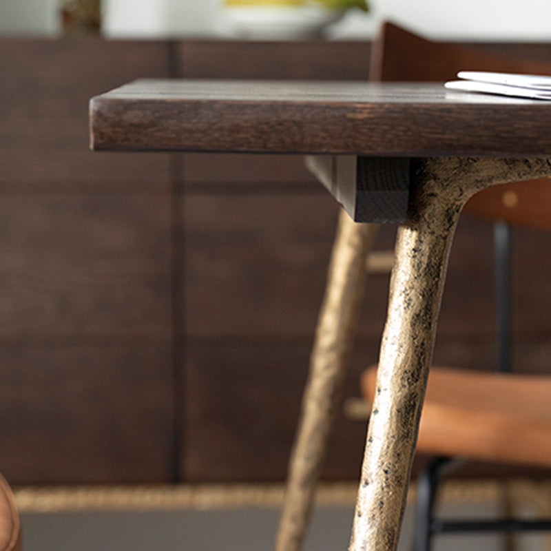 Industrial Dining Set 1/5/6/7 Pcs Solid Wood Dining Table and Armless Chairs