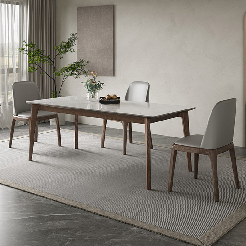 Modern 1/4/5/7 Pieces Dining Table Set Stone Rectangle Furniture in White