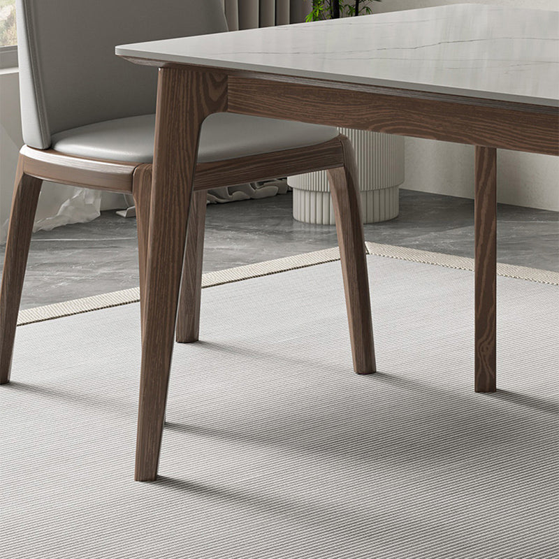 Modern 1/4/5/7 Pieces Dining Table Set Stone Rectangle Furniture in White