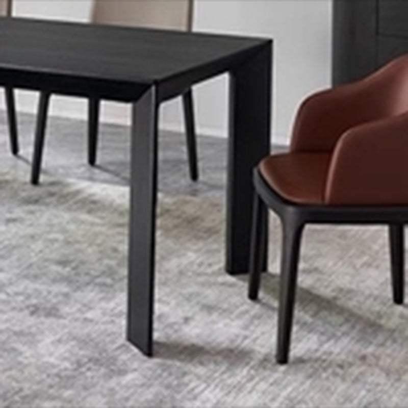 Industrial 1/2/5/7 Pieces Furniture Solid Wood Rectangle Dining Chairs Set in Black