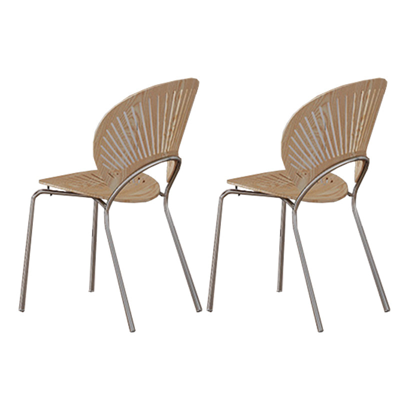 Industrial 1/2/5 Pieces Furniture Solid Wood Rectangle Dining Chairs Set in Natural