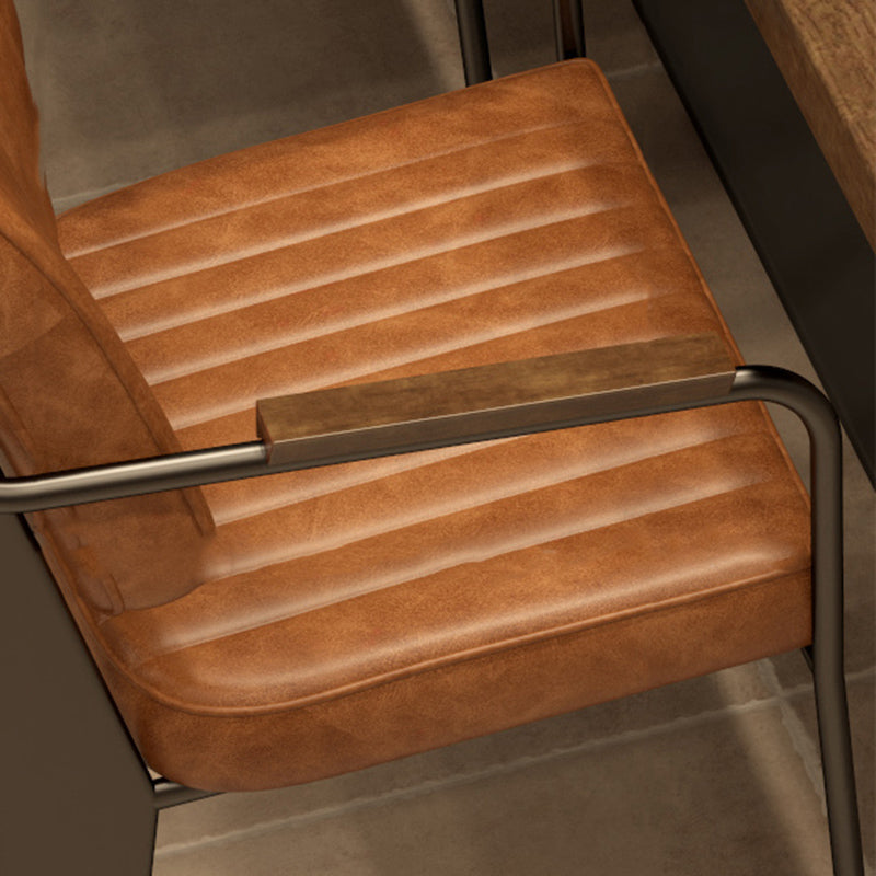 Industrial 1/2/5 Pieces Furniture Solid Wood Rectangle Dining Room Furniture Set in Brown