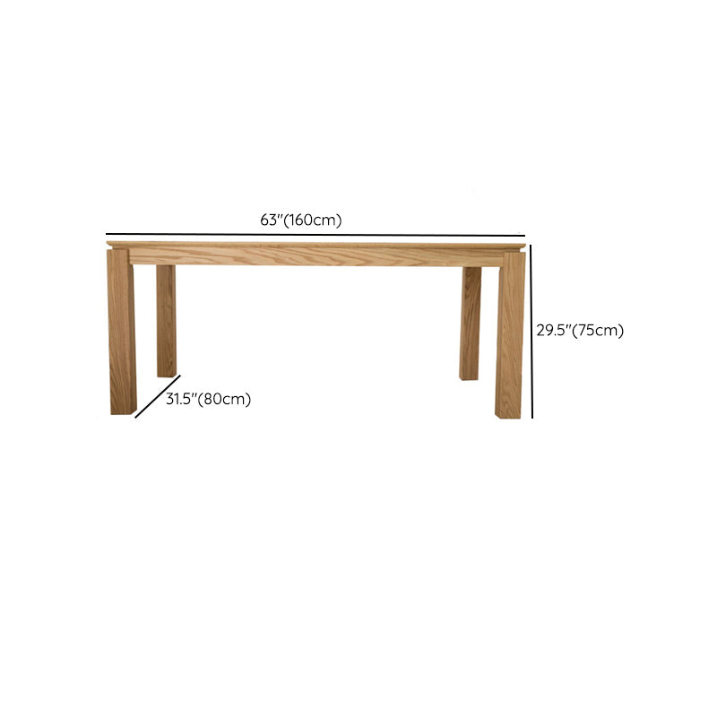 Contemporary 1/4/5 Pieces Furniture Rectangle Solid Wood Dining Set in Natural