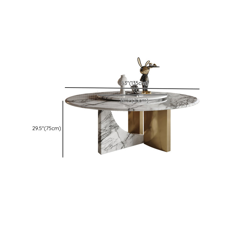 Round Dining Table Set 1/7/9 Pcs Marble Dining Table and Chair Chairs
