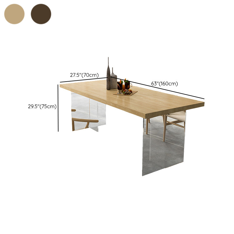 Traditional 1/2/5 Pieces Furniture Solid Wood Rectangle Dining Table Set for Home