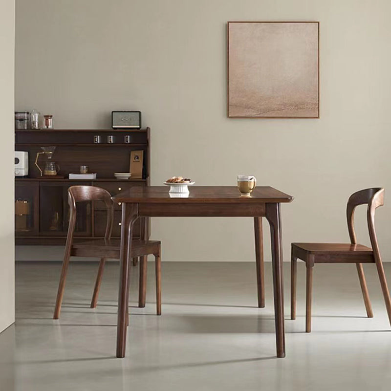 Modern Dining Set 1/3/4/5 Pcs Rectangle Solid Wood Dining Table and Chairs