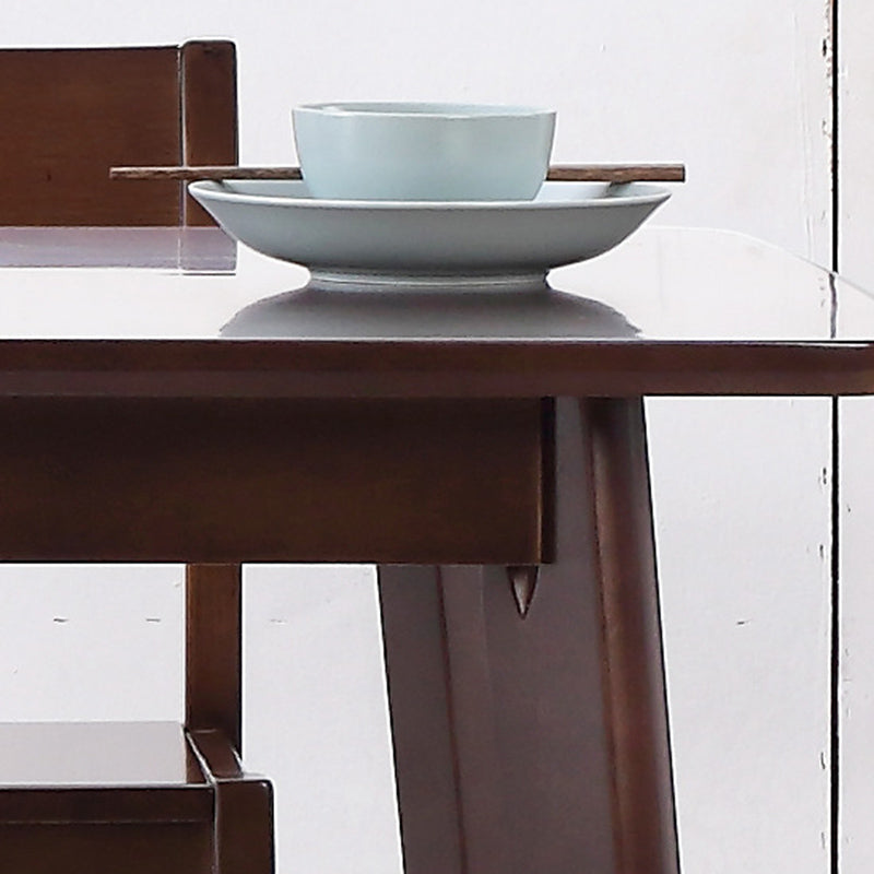 Traditional 1/2/5/6 Pieces Furniture Solid Wood Rectangle Dining Table Set in Brown