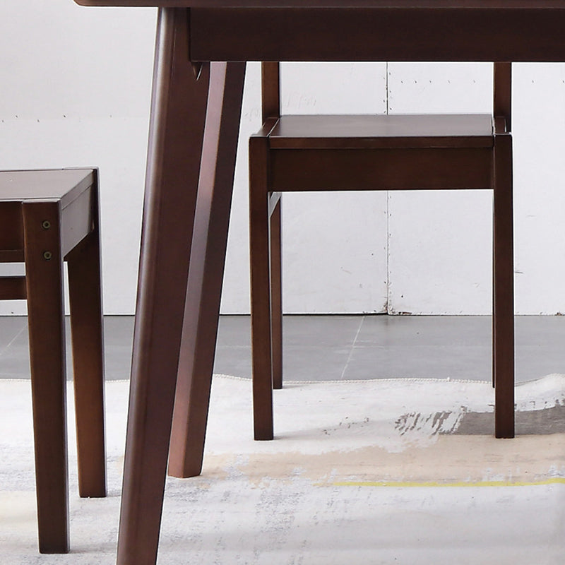 Traditional 1/2/5/6 Pieces Furniture Solid Wood Rectangle Dining Table Set in Brown