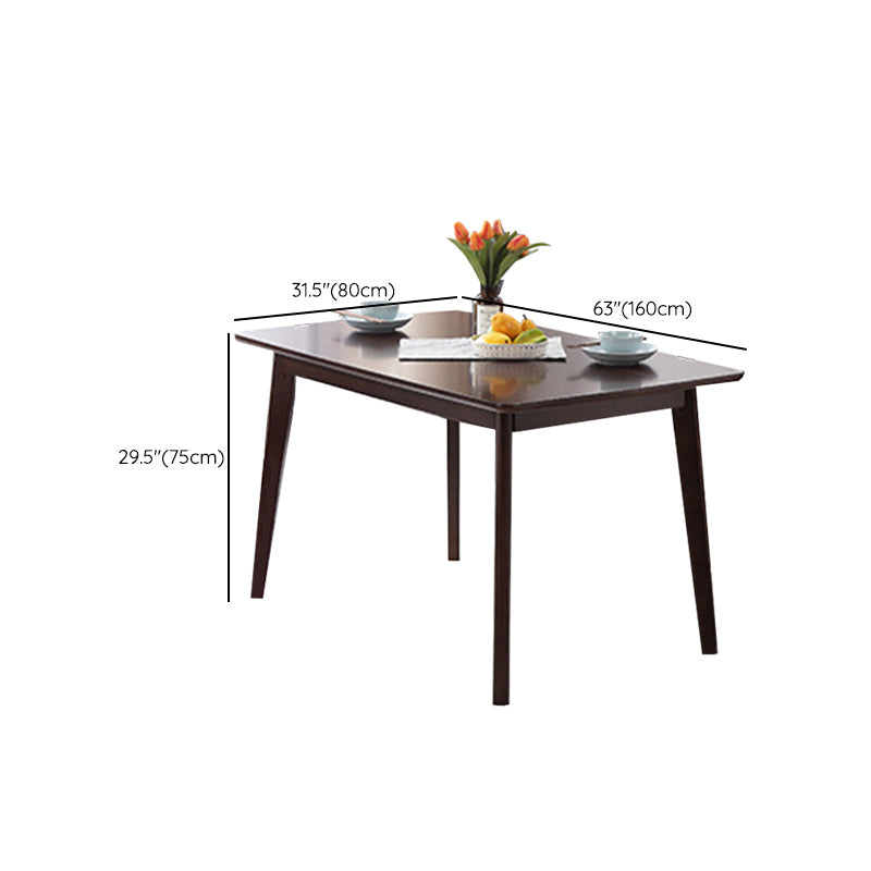 Traditional 1/2/5/6 Pieces Furniture Solid Wood Rectangle Dining Table Set in Brown